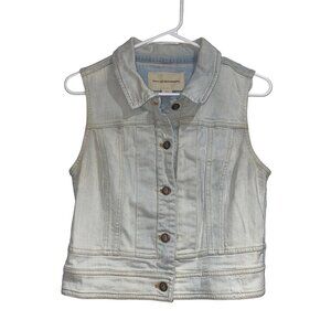 Anthropologie Pilcro and the Letterpress Denim Vest Light Wash Size Small Womens